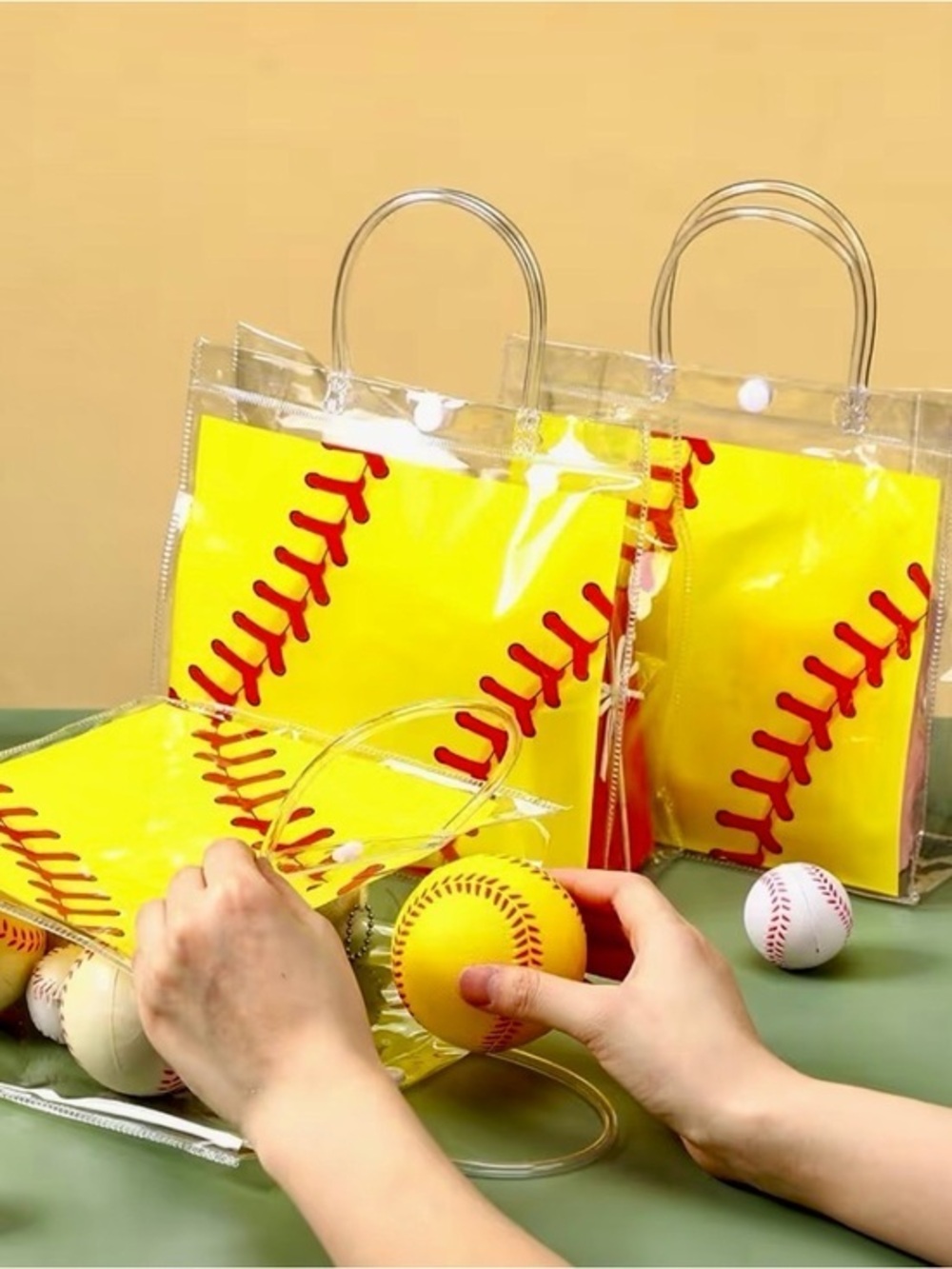 Softball Clear Bags with Handles